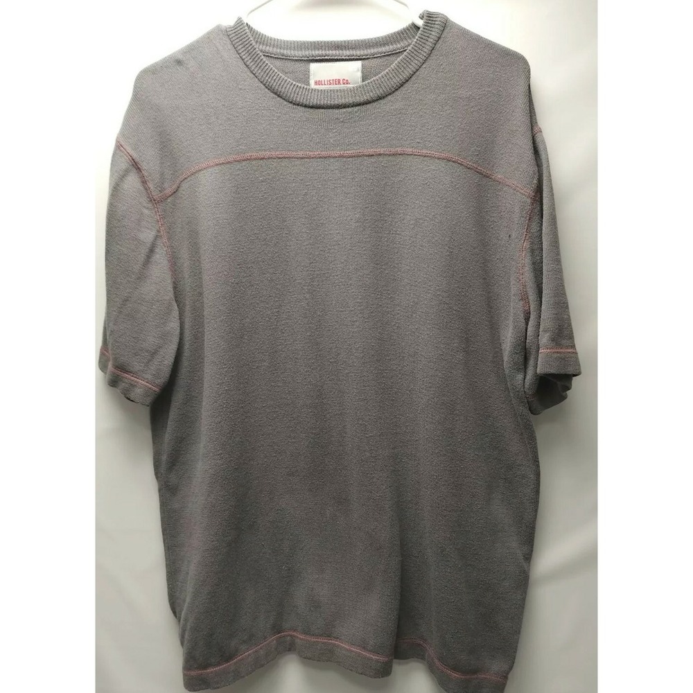 Mens Size L Hollister Co Pacific Merchants Short Sleeve Casual Wear Gray